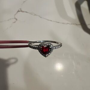 pandora red heart ring size 8